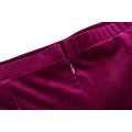 Kate Kasin de manga larga de la mujer fuera del hombro caderas-Wrapped Wine Velvet Bodycon lápiz vestido KK000500-3